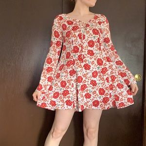 Hollister Bell-Sleeve Mini Shift Dress